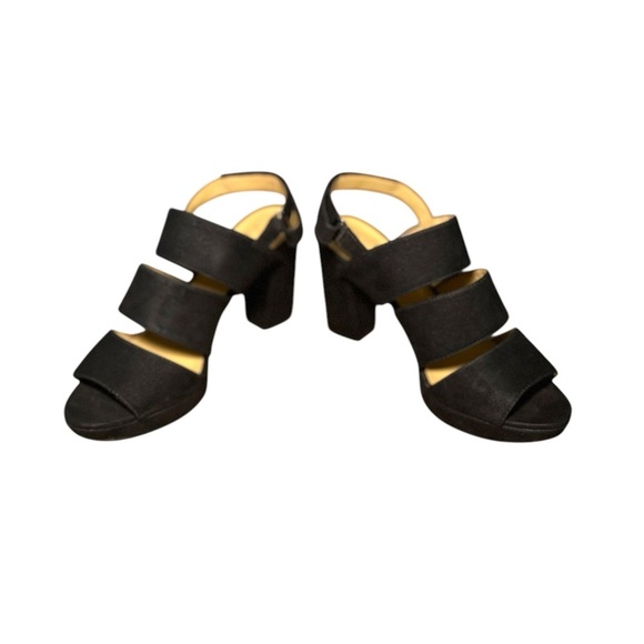 Naturalizer Black Strappy Block Heels - Picture 4 of 7